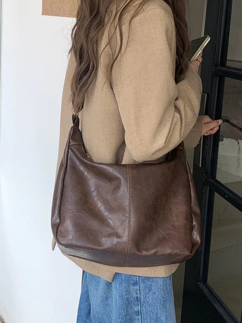 Soft Versatile Womens Hobo Bag - Slouchy, Faux Leather - Tophatter Daily Deals
