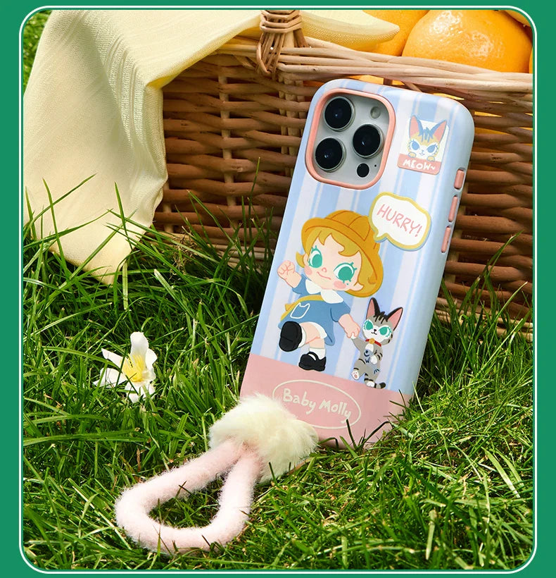 Genuine Pop Mart Baby Molly & Baby Tabby Series - Phone Case For iPhone 16 Pro / 16 Pro Max Animals - Tophatter Daily Deals