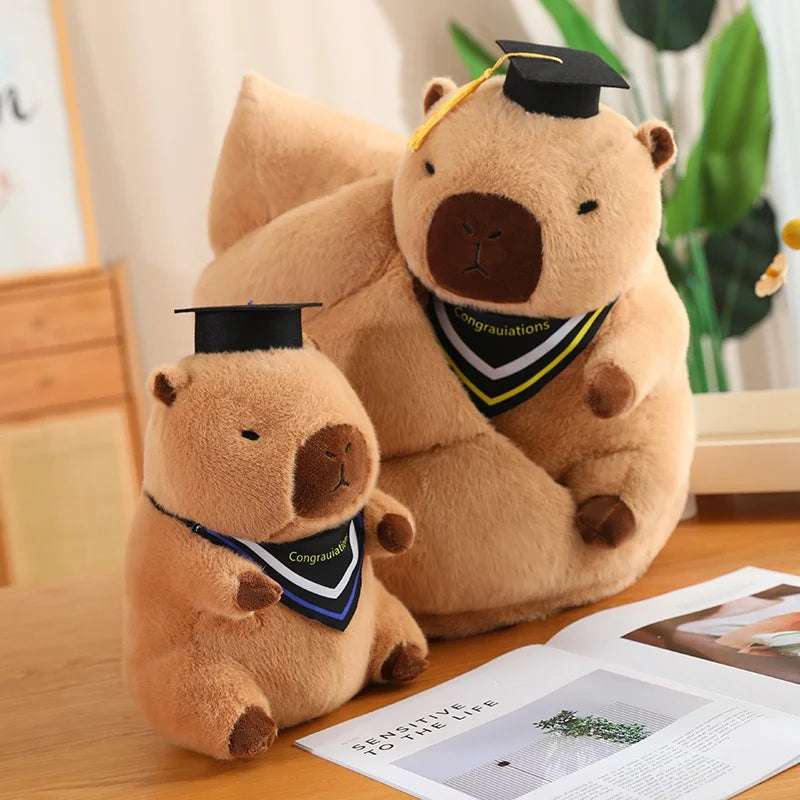 Kawaii Snack Attack: Hamburger Capybara Dog Pig Capibaras Pizza Bubble Tea Cushion Plush Animals - Tophatter Daily Deals