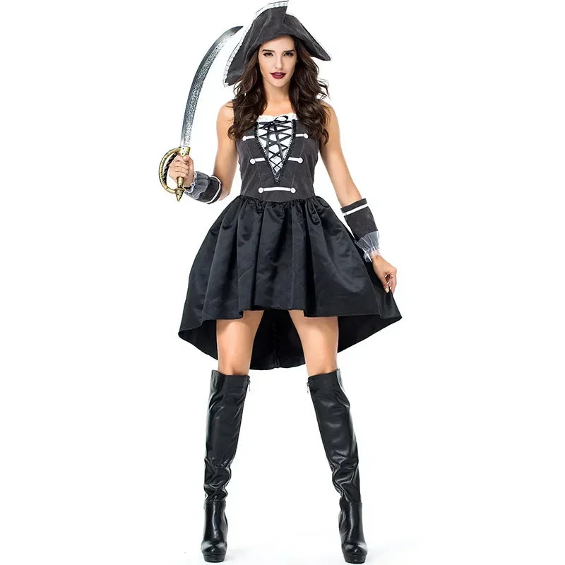 Pirate Costume Couple Set Halloween Carnival Cosplay - Tophatter Daily Deals