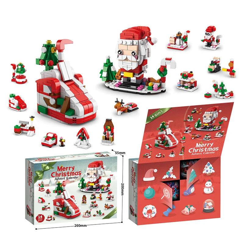 Christmas Building Blocks Advent Calendar DIY Kit Kids - Tophatter Daily Deals
