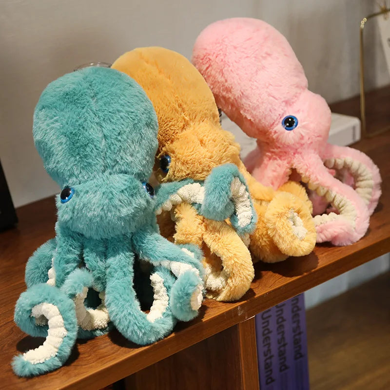 Plush Octopus Toy Lifelike Stuffed Sea Creature Pillow - Tophatter Daily Deals