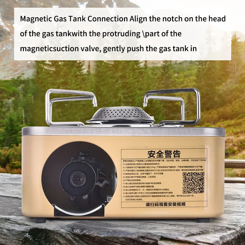 Camping Gas Stove 2800W Khaki Camp Cooking - Tophatter Daily Deals
