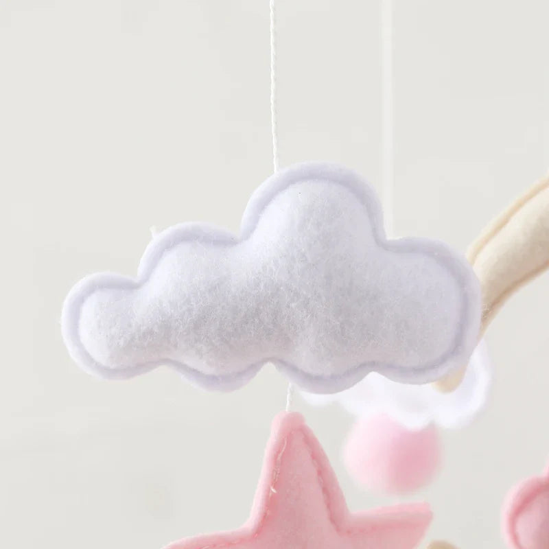 Wooden Crib Mobile Felt Bear Musical Newborn Sensory Toys - Tophatter Daily Deals