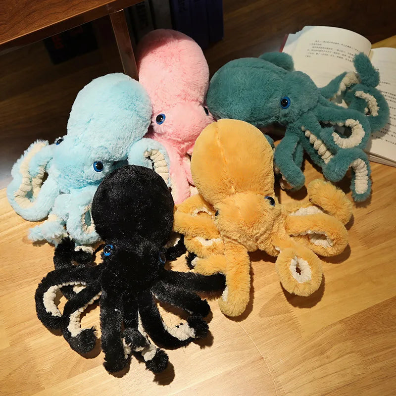 Plush Octopus Toy Lifelike Stuffed Sea Creature Pillow - Tophatter Daily Deals