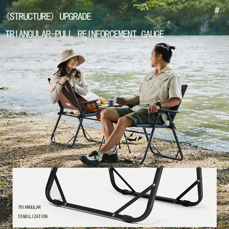 Folding Lounge Camping Chair Kemit Style Green Camp Furniture - Tophatter Daily Deals