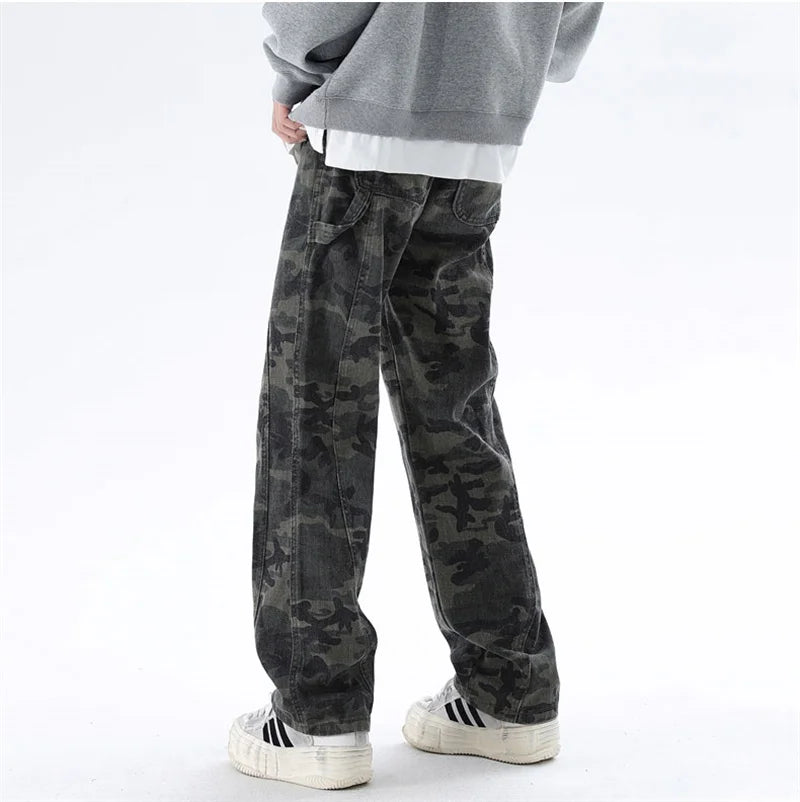Oversized Men’s Cargo Jeans - Baggy Straight Denim Wear - Tophatter Daily Deals