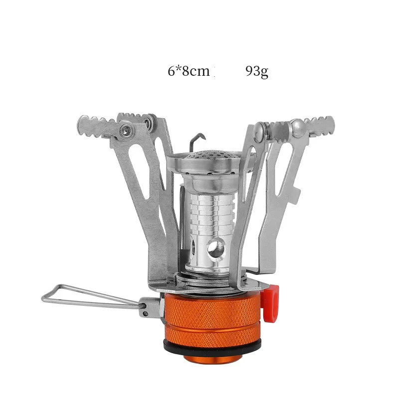 3000W Foldable Camping Gas Stove Silver Camp Cooking - Tophatter Daily Deals