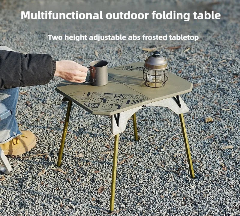 Portable Folding Camping Table Adjustable Green Camp Furniture - Tophatter Daily Deals
