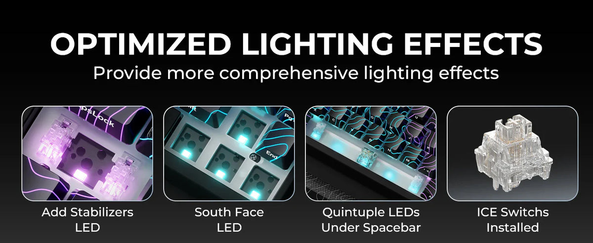 Mechanical Keyboard M67 67 Key Gasket Hot Swappable RGB - Tophatter Daily Deals