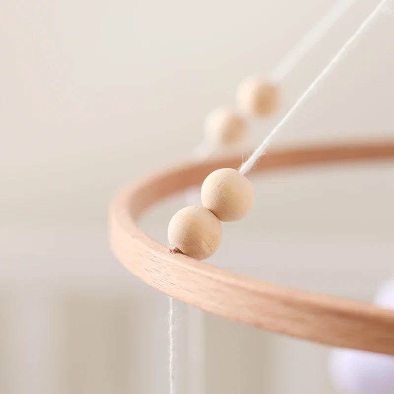 Wooden Felt Animal Crib Mobile With Soothing Calming Music - Tophatter Daily Deals