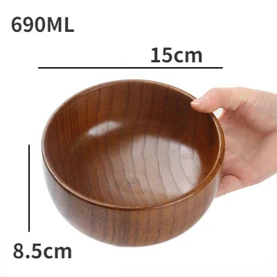 Jujube Wood Soup Bowls Solid Wooden Japanese Bowls mw0010 - Tophatter Daily Deals