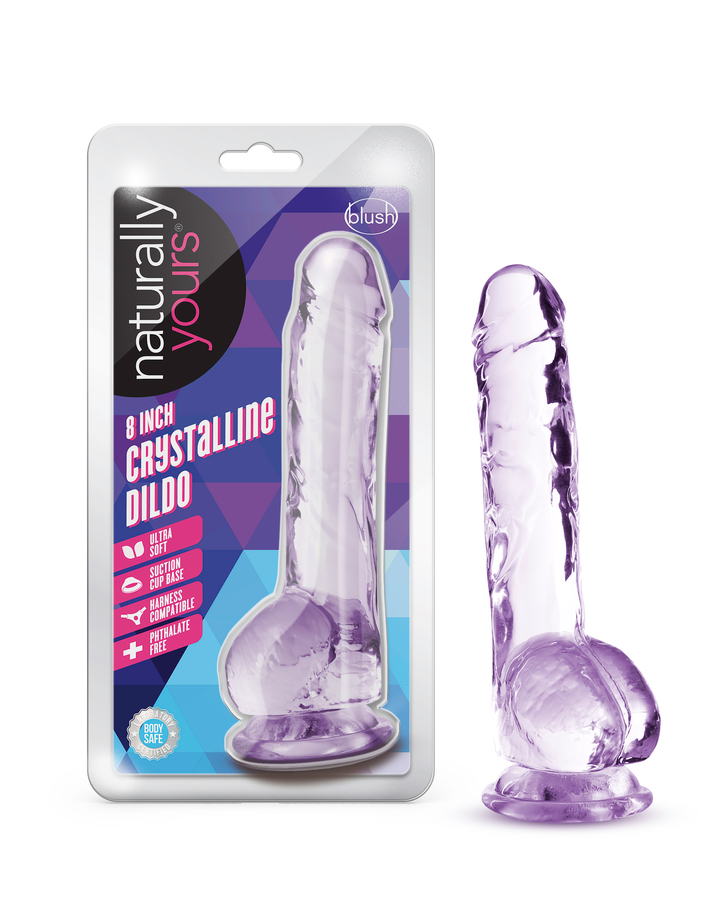 Naturally Yours 8 Inch Crystaline Dildo Amethyst > Dildos > Realistic Dildos - Tophatter Daily Deals