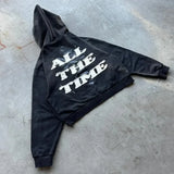 Oversized Unisex Zip-Up Hoodie - Boxy Cut, Knit, Street - Tophatter Daily Deals
