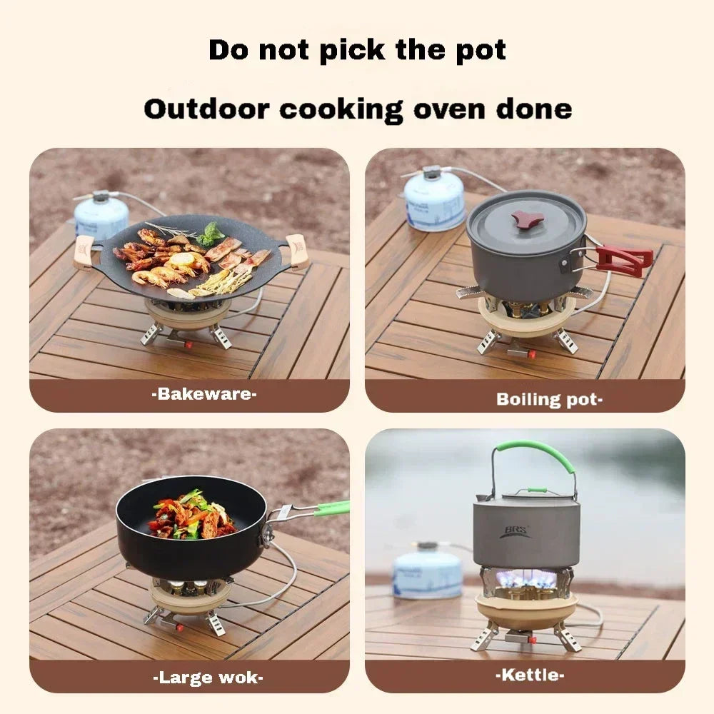 High-Pressure Camping Gas Stove Khaki Camp Cooking - Tophatter Daily Deals