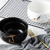 Marble Ceramic Bowl Set Nordic Tableware Minimalist - Tophatter Daily Deals