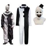 Art The Clown Cosplay Jumpsuit And Mask Halloween 2025 Costume and mask A - Tophatter Daily Deals