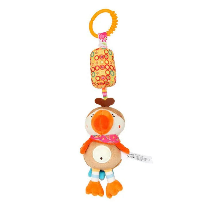 Baby Rattle Hanging Plush Toy Newborn Sensory Toys Gift Parrot - Tophatter Daily Deals