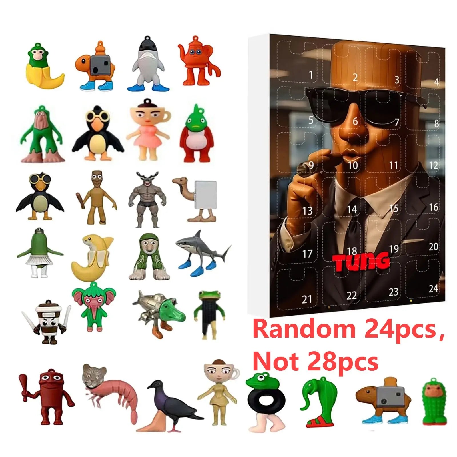 Advent Calendar 24 Day Italian Brainrot Christmas Keepsake C Silicone Figure - Tophatter Daily Deals