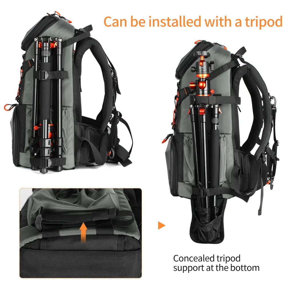 2-in-1 Camera Backpack And Sling Waist Bag Grey Backpacks - Tophatter Daily Deals