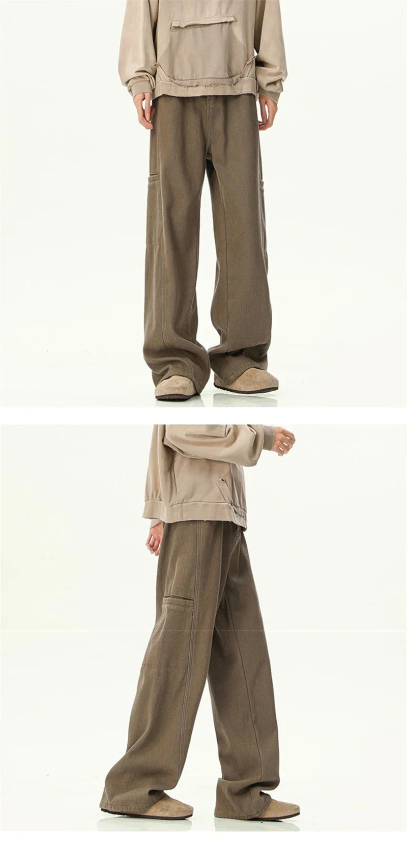 Oversized Mens Cargo Jeans - Wide Leg, Denim, Street - Tophatter Daily Deals