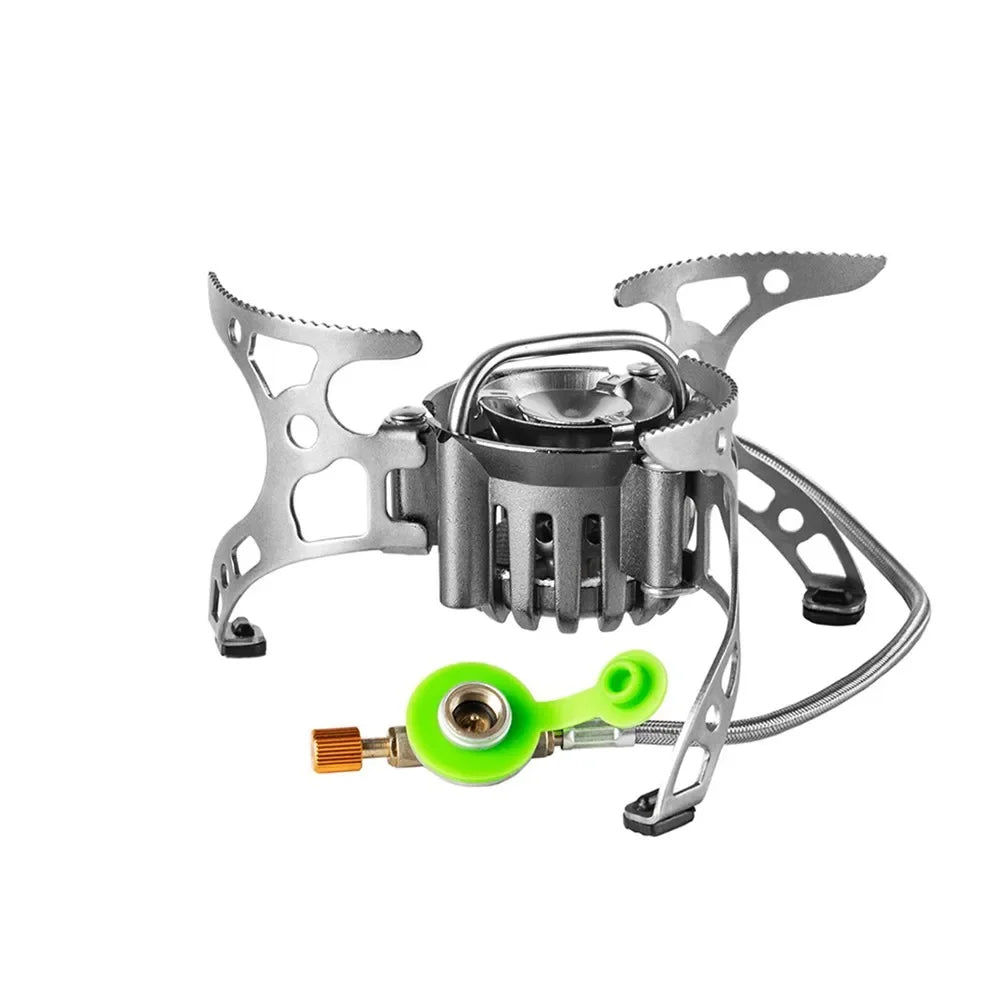 Multi-Fuel Gas Camping Stove Silver Camp Cooking - Tophatter Daily Deals