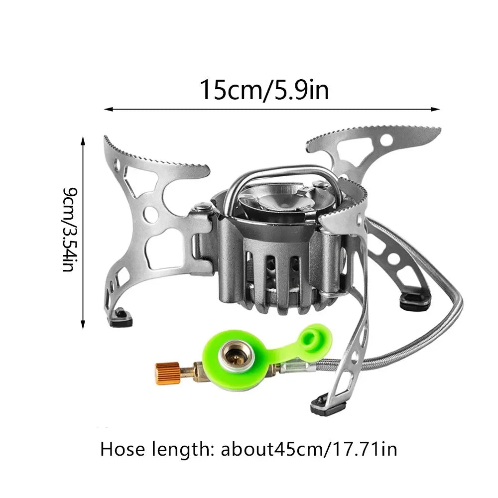 Multi-Fuel Gas Camping Stove Silver Camp Cooking - Tophatter Daily Deals
