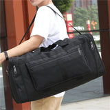 Travel Duffel Nylon Bag for Men and Women (Black) Luggage & Bags > Duffel Bags > Gym Duffel Bags - Tophatter Daily Deals