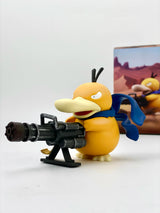 Pokemon Psyduck Gatling Gun Anime Figure Cross Dressing Toys PVC Statue Model Collection Decor Creative Peripheral Birthday Gift - Tophatter Daily Deals