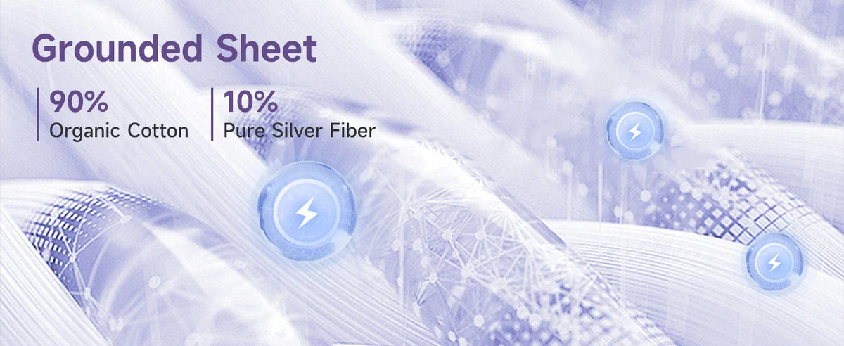 Earthing Grounding Bed Sheet 95 Cotton 5 Silver Fiber - Tophatter Daily Deals