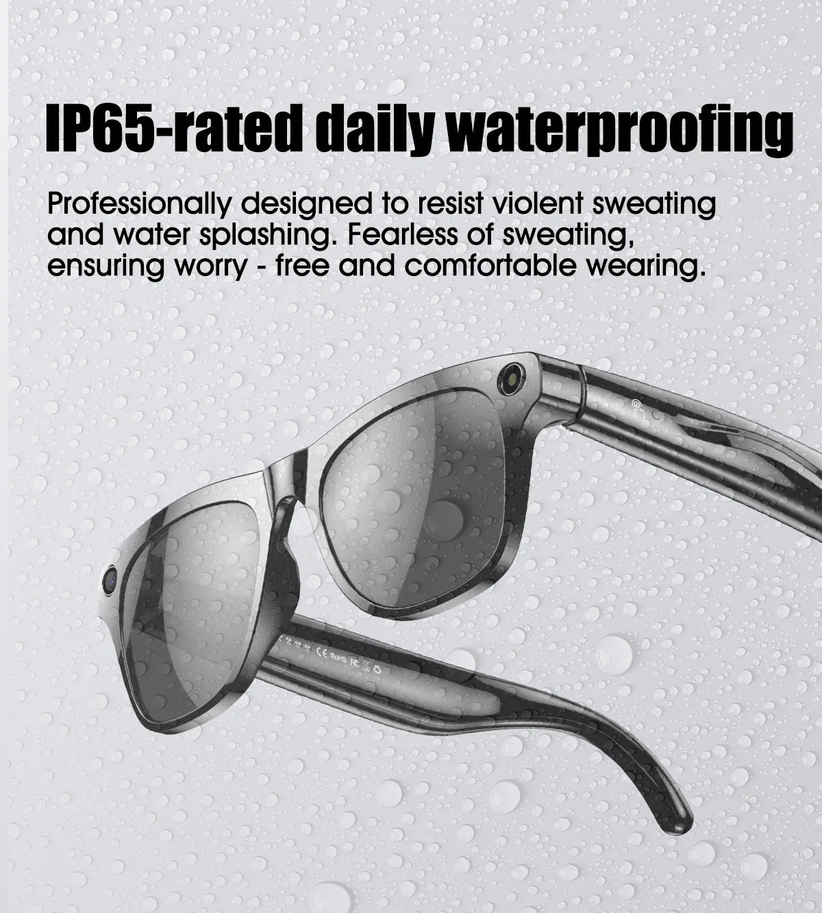 Smart AI Camera Glasses Bluetooth Call Voice Assistant - Tophatter Daily Deals