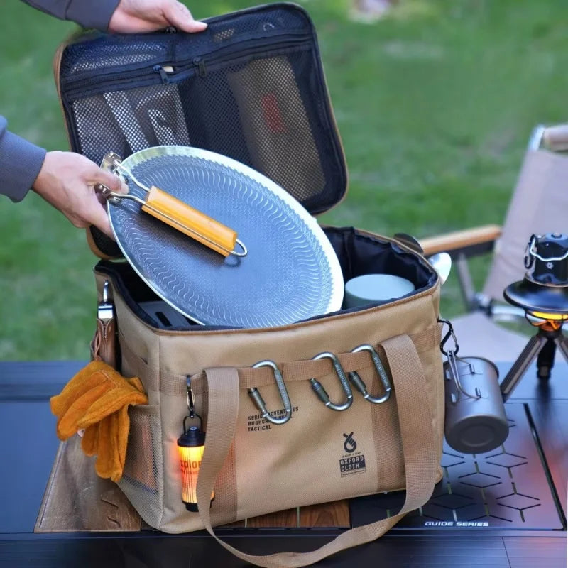 42L Camping Tactical Storage Bag Khaki Camping & Hiking - Tophatter Daily Deals