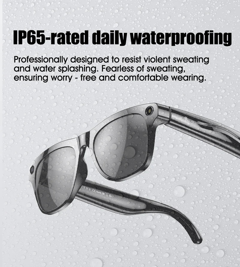 4K AI Smart Camera Glasses Photochromic Travel Handsfree - Tophatter Daily Deals