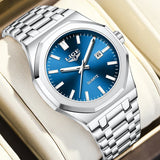 Quartz Watch Stainless Steel Waterproof Luminous Wristwatch - Tophatter Daily Deals