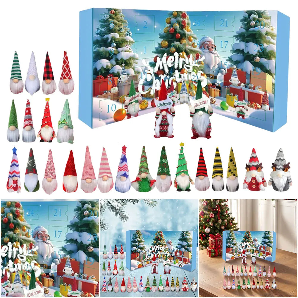 Christmas Gnome Advent Calendar 24 Plush Gnome Dolls 2025 - Tophatter Daily Deals