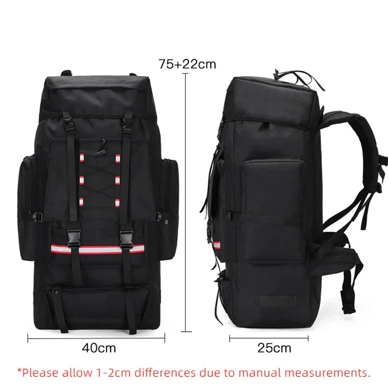 Tactical Backpack with Reflective Strips Black Backpacks - Tophatter Daily Deals