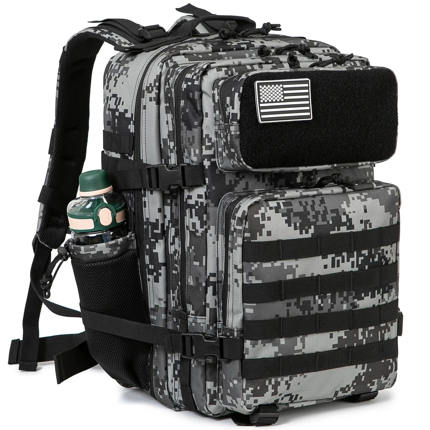 45L Tactical Backpack Waterproof Rucksack Black Camo Backpacks - Tophatter Daily Deals