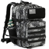 45L Tactical Backpack Waterproof Rucksack Black Camo Backpacks - Tophatter Daily Deals