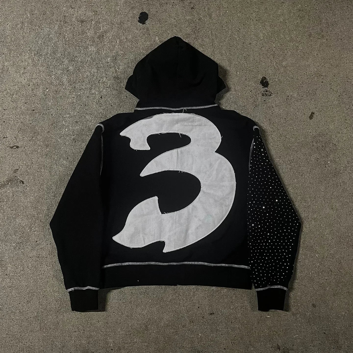 Oversized Relaxed Men Hoodie - Boxy Patchwork, Cotton Street - Tophatter Daily Deals