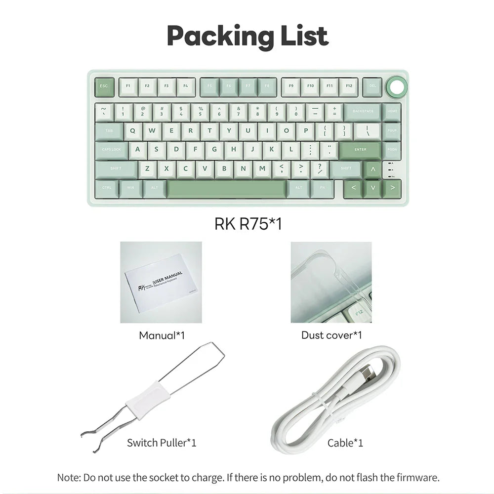 Mechanical Keyboard R75 Gasket 80Key RGB Hot Swap Spanish - Tophatter Daily Deals