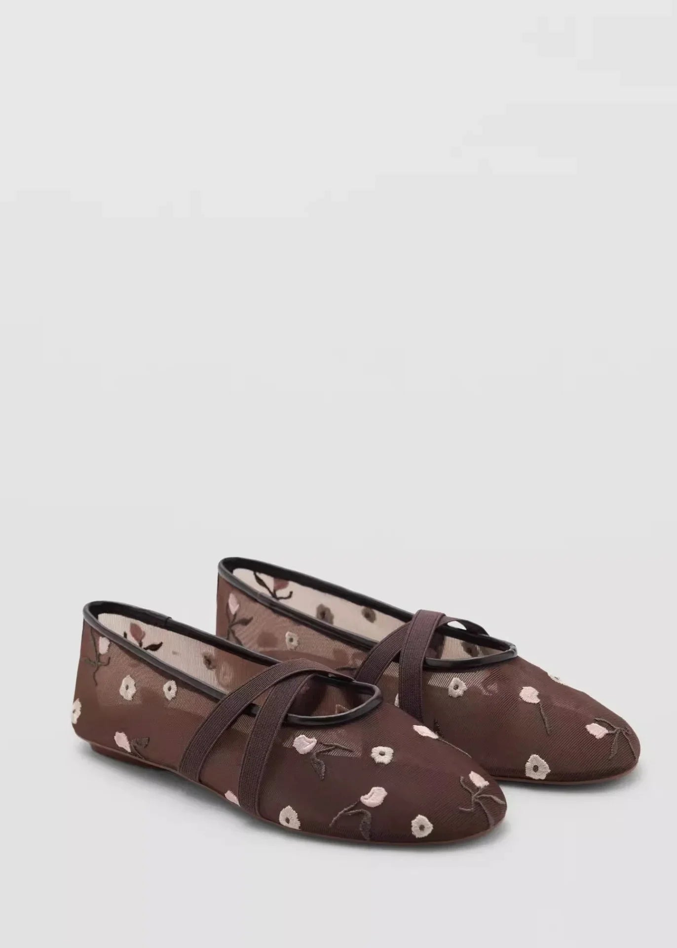 Lightweight Women Ballet Flats - Mary Jane, Embroidered Mesh - Tophatter Daily Deals