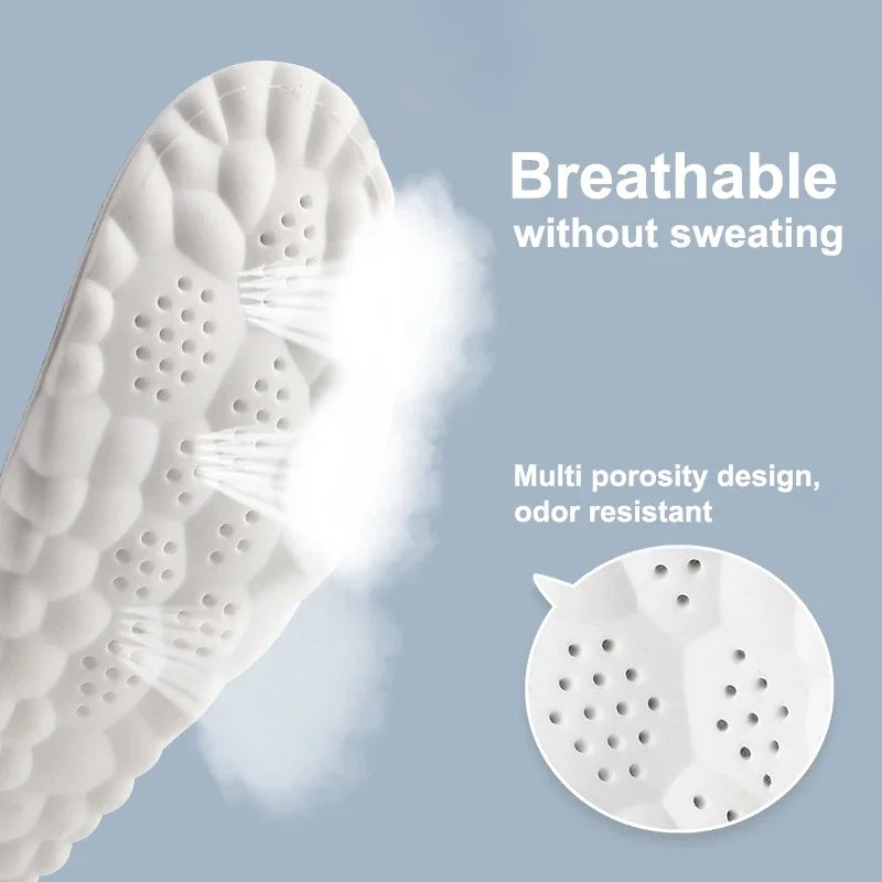 4D Massage Insoles Shock Absorbent Breathable Comfort Plantar Fascia Insole - Tophatter Daily Deals
