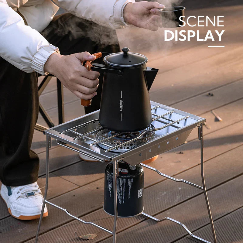 Camping Gas Stove 4.2KW Backpacking Silver Camp Cooking - Tophatter Daily Deals