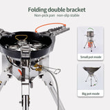 8400W Foldable Gas Camping Stove Silver Camp Cooking - Tophatter Daily Deals
