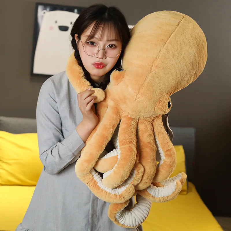 Plush Octopus Toy Lifelike Stuffed Sea Creature Pillow - Tophatter Daily Deals