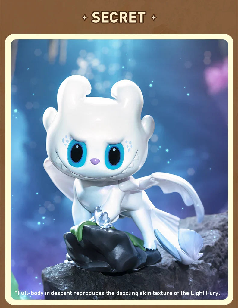 Genuine Pop Mart The Monsters Labubu - How to Train Your Dragon 200% Figurine Toothless Light Fury Mythical - Tophatter Daily Deals