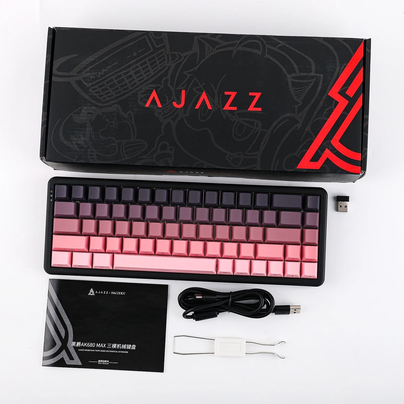 Mechanical Keyboard 68Key Wireless Bluetooth RGB Hall Effect - Tophatter Daily Deals