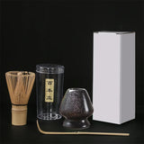 Matcha Bamboo Tea Set 3Pc Japanese Tea Tools Eco Friendly Black pink - Tophatter Daily Deals