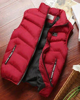 Warm Men’s Puffer Vest - Short Quilted, Polyester, Winter - Tophatter Daily Deals