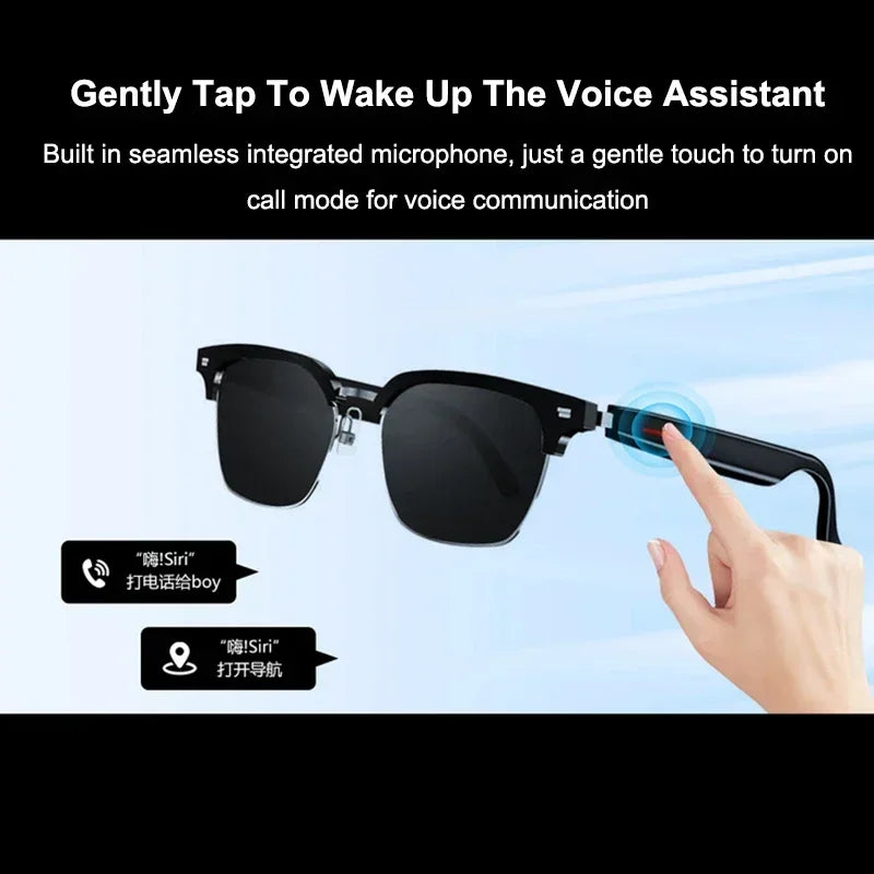 Smart Translation Glasses Bluetooth Call Voice Assistant - Tophatter Daily Deals